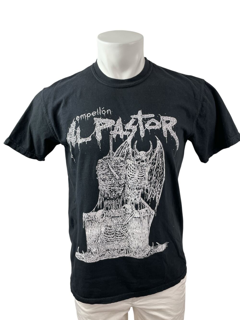 Empellón Al Pastor Demon Trompo Men's Black Graphic Crewneck T Shirt Tee Top M